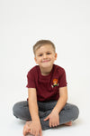 T-Shirt "Pumuckl lacht" - dunkelrot (Kinder)