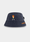 Bucket Hat "Grantler Klub: Pumuckl" - vintage schwarz